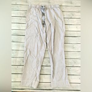 Aerie gray and white pajama pants-medium